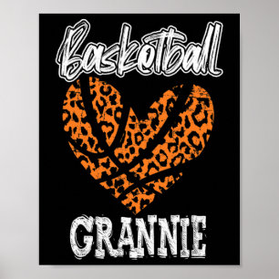 Poster Haut de grand-mère squelette femme Cœur Guépard Dé