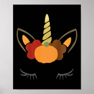 Poster Haut de Thanksgiving Licorne Enfants