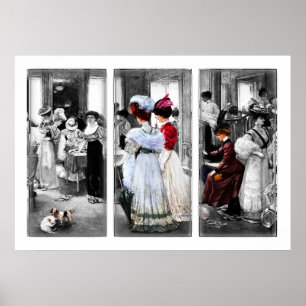 Poster Haute Mode Victorienne vintage