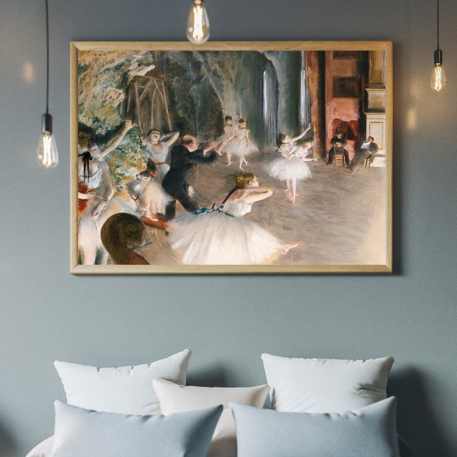 Poster Haute Résolution Edgar 'La répétition sur scène 18 ("Unveiling the Drama: High-Resolution Exploration of Edgar Degas's 'The Rehearsal Onstage'")