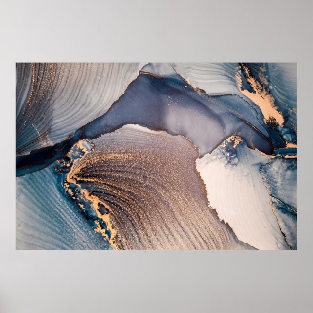 Poster Haute résolution. Peinture abstraite de luxe (Devant)