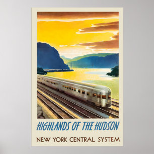 Poster Hautes terres de l'Hudson Réseau Central de New Yo