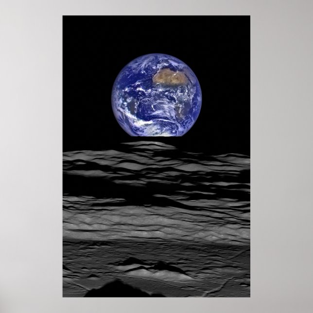 Poster Hauteur De Terre De L'Arrière De La Lune (Devant)