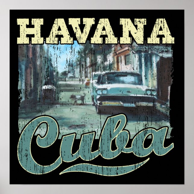 Poster Havana Cuba Graffiti Street Art - Love Habana (Devant)