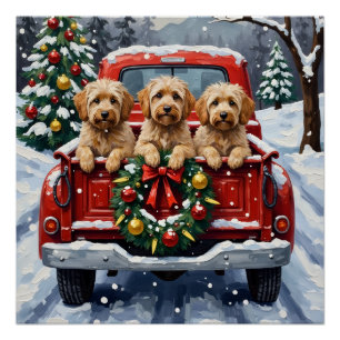 Poster Havanais Noël Camion Rouge Fêtes