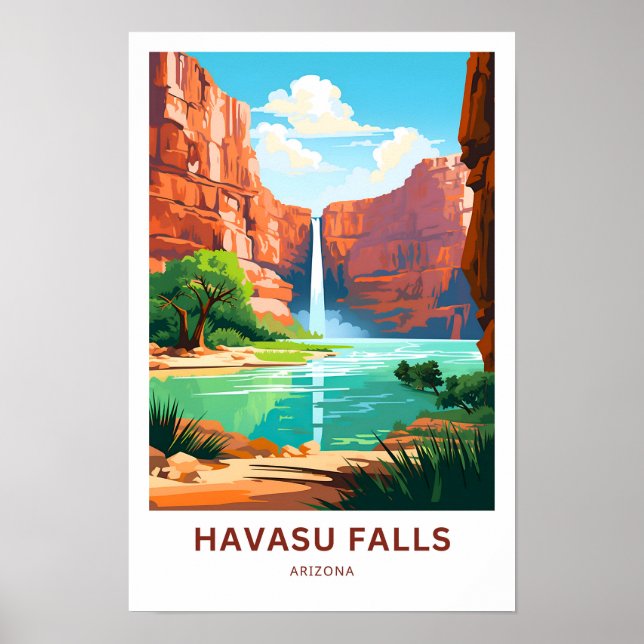 Poster Havasu Falls Arizona (Devant)