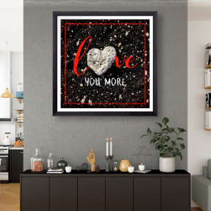 Poster Hawaii Beach et Coral Heart Photo Love You More