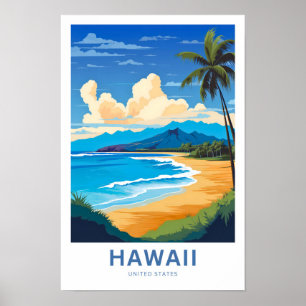 Poster Hawaii États-Unis Imprimer voyage