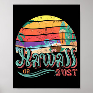 Poster Hawaii Hawaïen Ou Rien Vacances D'été En Famille