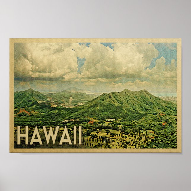 Poster Hawaii - Imprimer Vintage voyage (Devant)