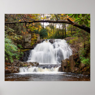 Poster Hawk Falls in Autumn 14x11"