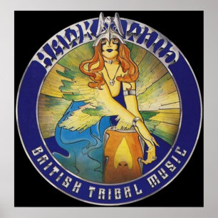 POSTER HAWKWIND - MUSIQUE TRIBALE BRITANNIQUE