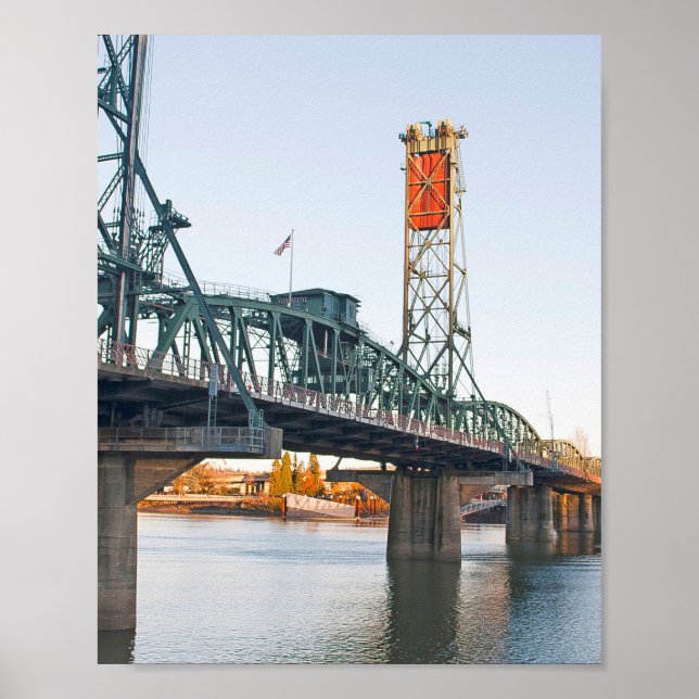 Poster Hawthorne Bridge Portland (Devant)
