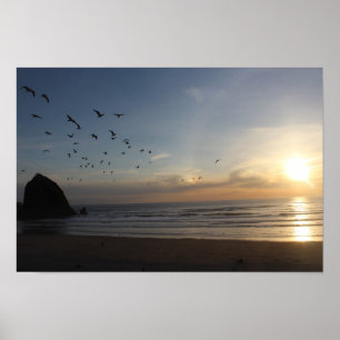 Poster Haystack Rock, Cannon Beach Oregon