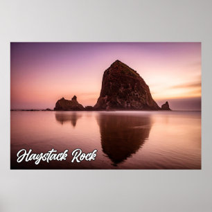Poster Haystack Rock, Côte De L'Oregon, États-Unis