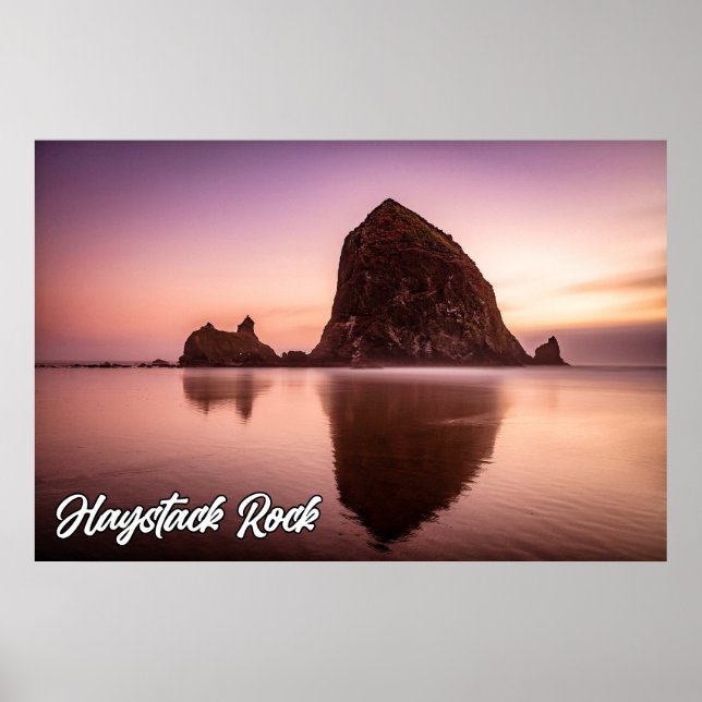 Poster Haystack Rock, Côte De L'Oregon, États-Unis (Devant)