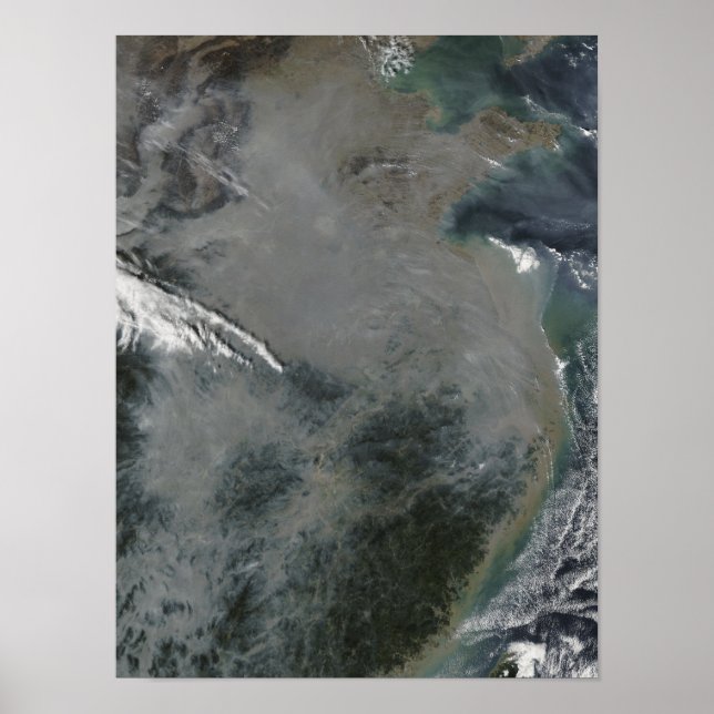 Poster Haze au-dessus de la Chine orientale (Devant)
