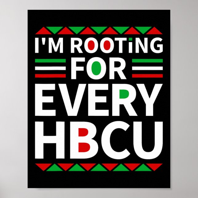 Poster Hbcu Black History Pride Historique Black College (Devant)