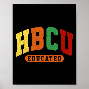Poster Hbcu Histoire des Noirs Étudiants Étudiés Dizaine