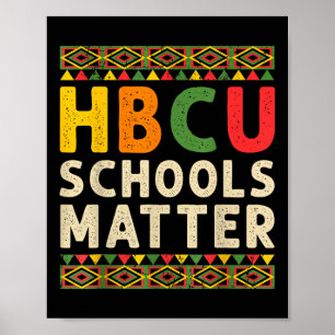 Poster Hbcu School Historique Black College Étudiant Alum