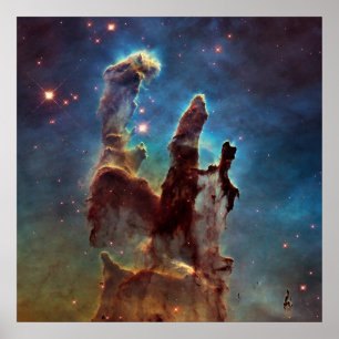 Poster HDR Eagle Nebula Piliers de la Création