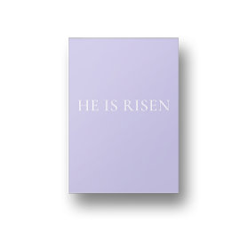 Poster He Is Risen Lavender Easter Wall Art | Soft Print