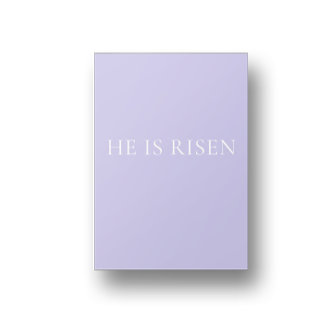 Poster He Is Risen Lavender Easter Wall Art | Soft Print