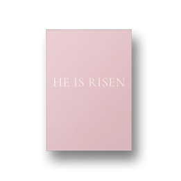 Poster He Is Risen – Soft Pink Easter Faith Wall Art