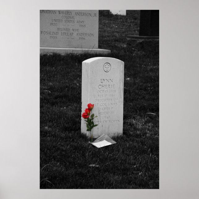Poster Headstone à Arlington Cemetary Washington, D.C. (Devant)