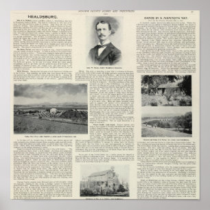 Poster Healdsburg, Californie