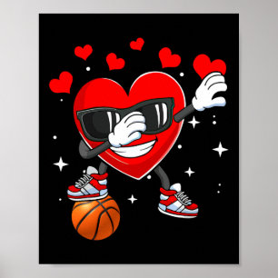 Poster Heart Dab Danse Avec Bysketbyll Byll Valentines Da