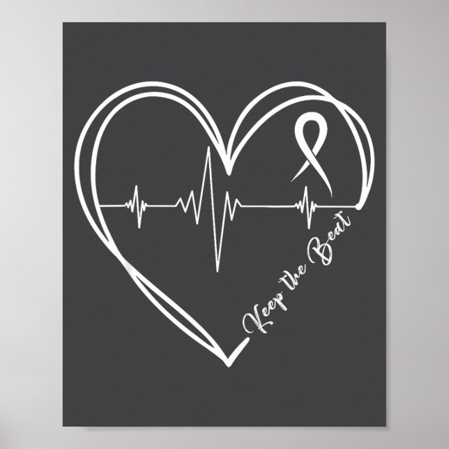 Poster Heart Disease Awareness Heartbeat Chd Wear Red Hea (Devant)