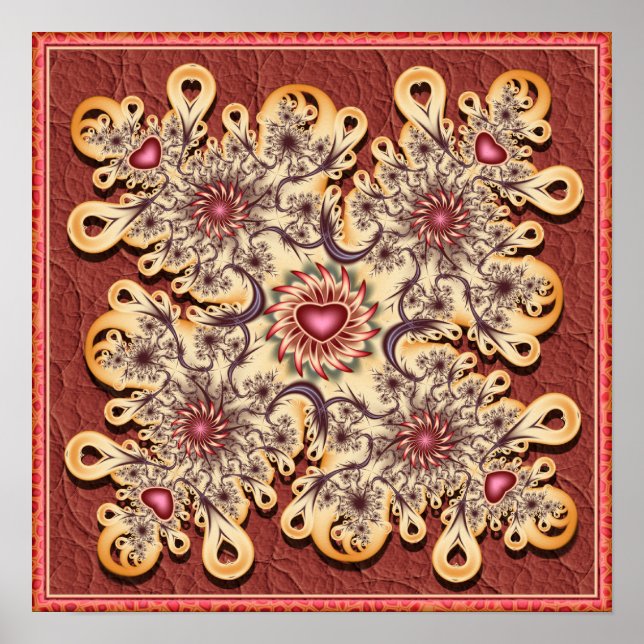 Poster Heart Mandala (Devant)