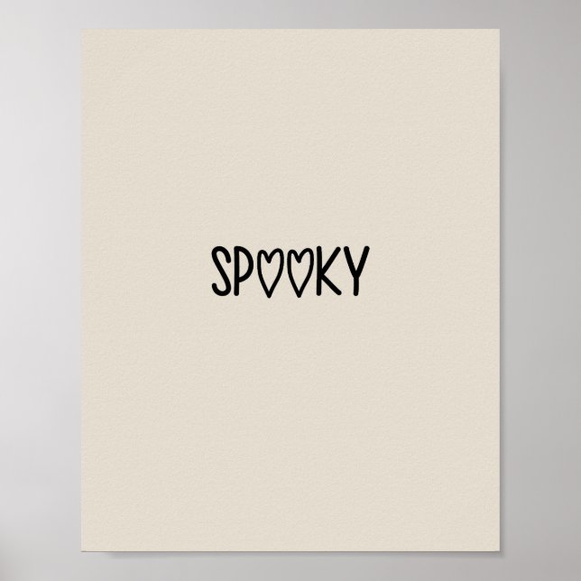 Poster Heart Typography spooky (Devant)