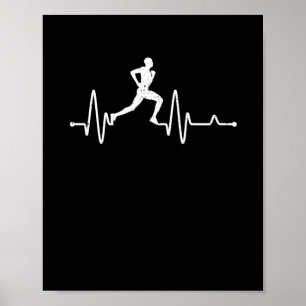 Poster Heartbeat running pulse runner funny track and fie