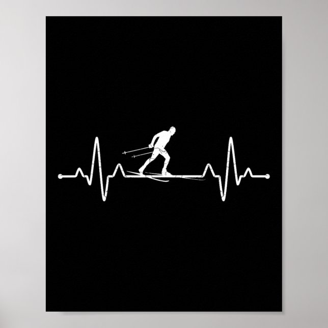 Poster Heartbeat Ski de fond Sports d'hiver (Devant)