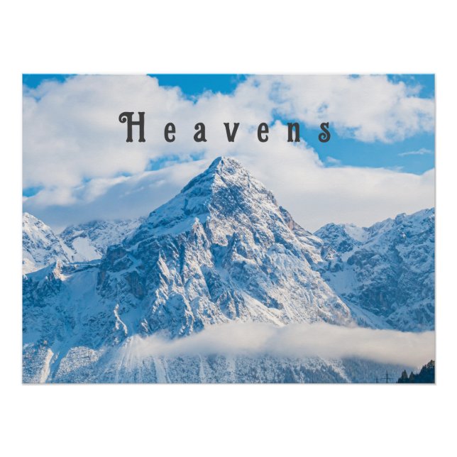 Poster Heavers personnalisés Sky Blue Image texte Glossy  (Devant)