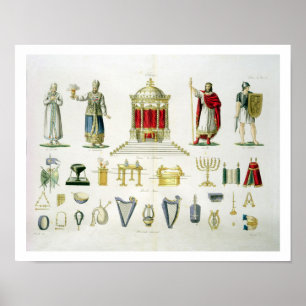 Poster Hébreu Lévi, prêtre, roi et soldat avec sacré