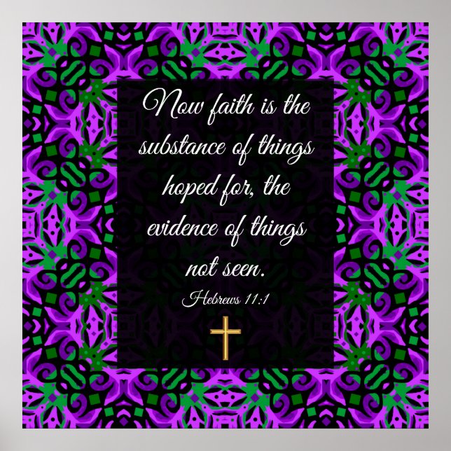 Poster Hébreux 11:1 (Devant)