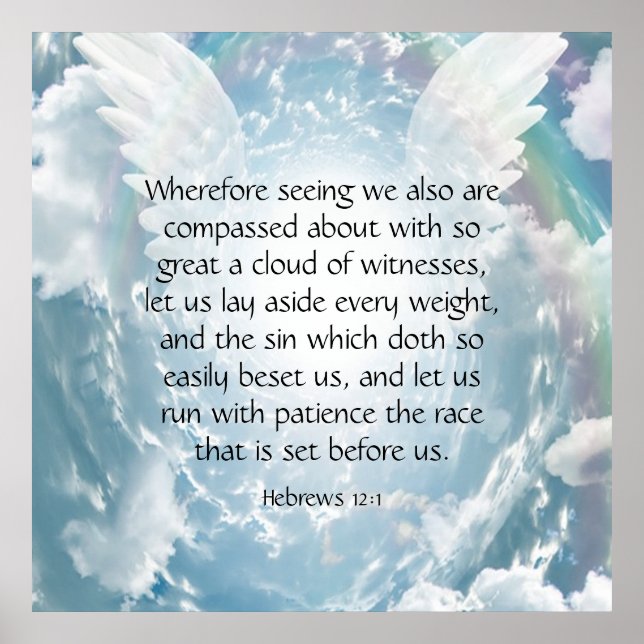 Poster Hébreux 12:1 (Devant)