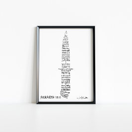 Poster Hébreux 4 12 13 Bible Verse Calligraphie