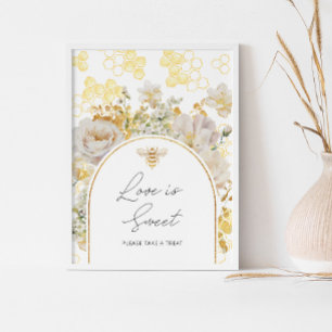 Poster Hébreux d'abeilles florales L'amour est doux