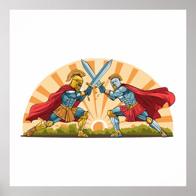 Poster Hector and Achilles (Devant)