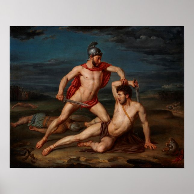 Poster Hector de pose d'Achille (Devant)