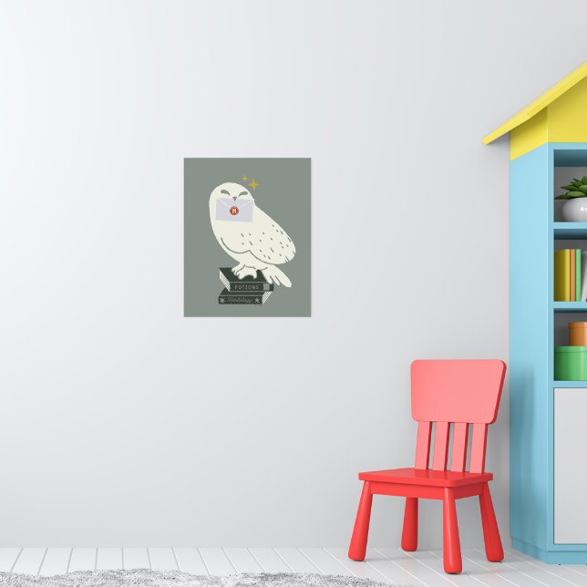 Poster Hedwig With Letter Whimsical Drawing (Pépinière 1)