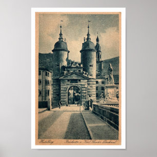 POSTER HEIDELBERG ALLEMAGNE 1900 CARTE POSTALE ART IMPRIM