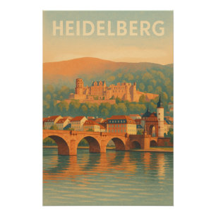 Poster Heidelberg, Allemagne Voyage Rétro