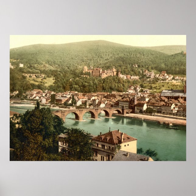 Poster Heidelberg I, Bade-Wurtemberg, Allemagne (Devant)