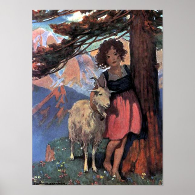 Poster Heidi par Jessie Willcox Smith Imprimer (Devant)