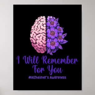 Poster Heimerheimer Purple Floral Cerveau Je Me Souviendr